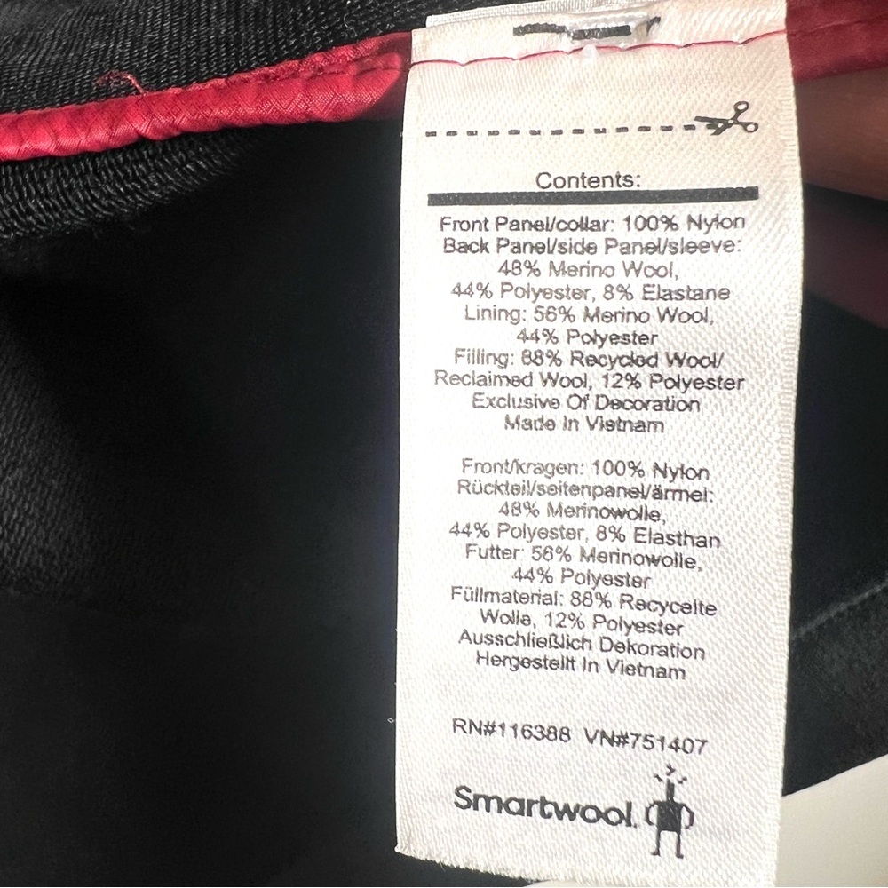 Smartwool Smartloft 120 Merino Wool Jacket Black Gray Size Medium - Picture 14 of 15